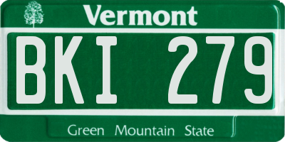 VT license plate BKI279
