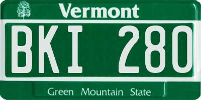 VT license plate BKI280