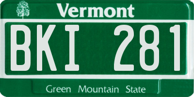 VT license plate BKI281