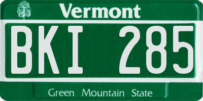 VT license plate BKI285