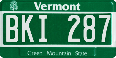 VT license plate BKI287