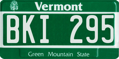 VT license plate BKI295