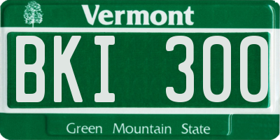 VT license plate BKI300