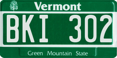 VT license plate BKI302