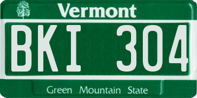 VT license plate BKI304