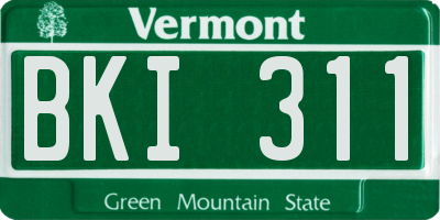 VT license plate BKI311