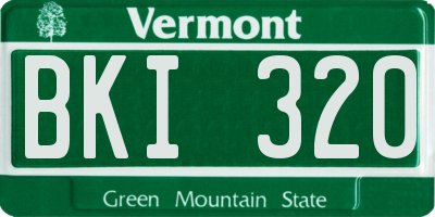 VT license plate BKI320
