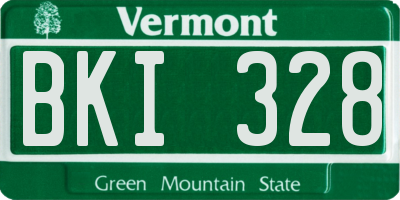 VT license plate BKI328