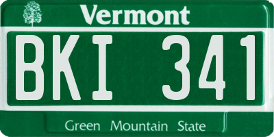VT license plate BKI341