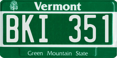 VT license plate BKI351