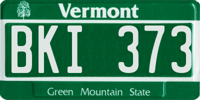 VT license plate BKI373
