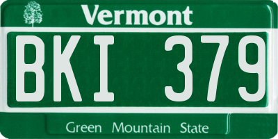 VT license plate BKI379