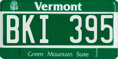 VT license plate BKI395