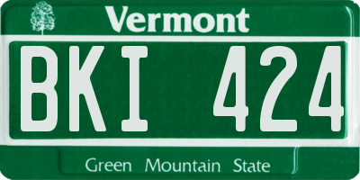 VT license plate BKI424