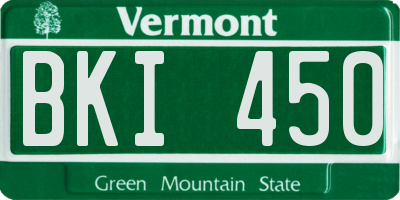 VT license plate BKI450