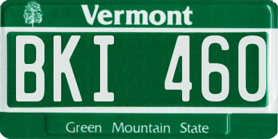 VT license plate BKI460