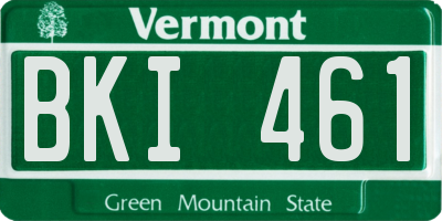 VT license plate BKI461