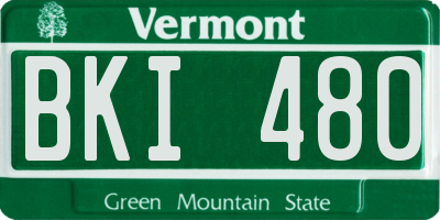 VT license plate BKI480