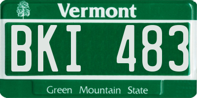 VT license plate BKI483