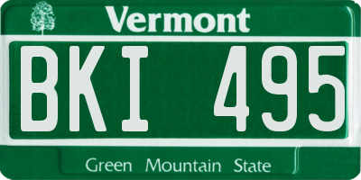 VT license plate BKI495