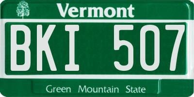 VT license plate BKI507