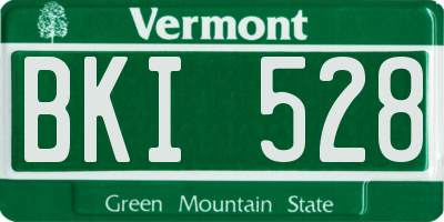 VT license plate BKI528