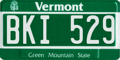 VT license plate BKI529
