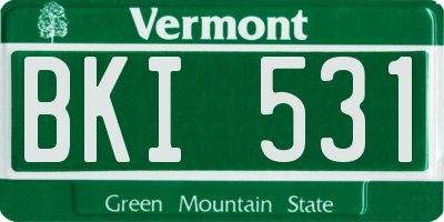 VT license plate BKI531