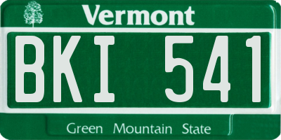 VT license plate BKI541