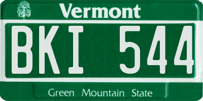 VT license plate BKI544