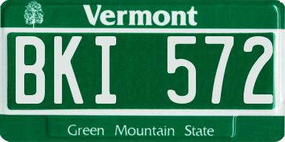 VT license plate BKI572