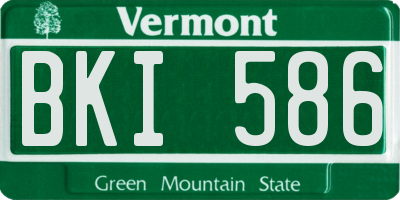 VT license plate BKI586