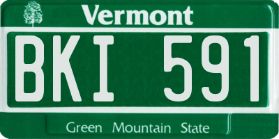 VT license plate BKI591