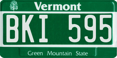 VT license plate BKI595