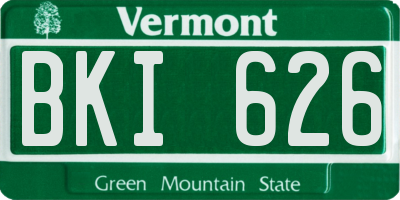 VT license plate BKI626