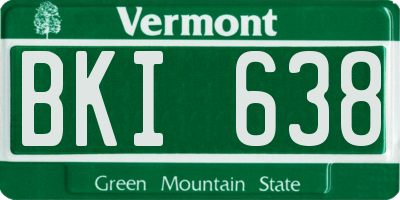 VT license plate BKI638
