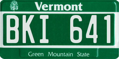 VT license plate BKI641