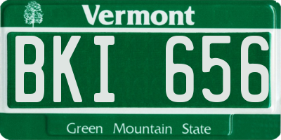 VT license plate BKI656
