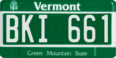 VT license plate BKI661
