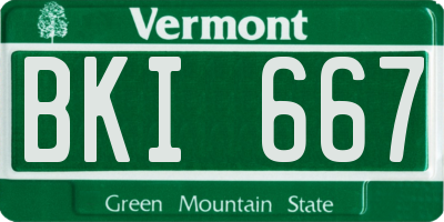 VT license plate BKI667