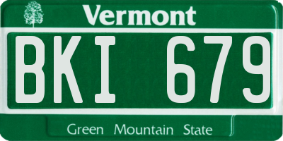 VT license plate BKI679