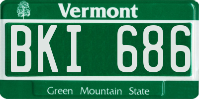 VT license plate BKI686