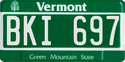 VT license plate BKI697
