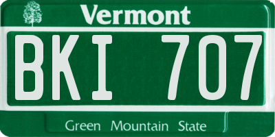 VT license plate BKI707