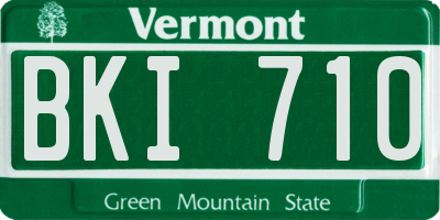 VT license plate BKI710