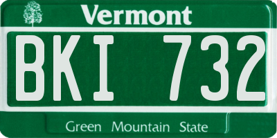 VT license plate BKI732