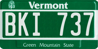 VT license plate BKI737