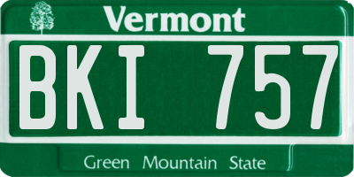 VT license plate BKI757