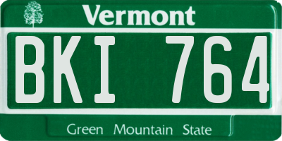 VT license plate BKI764