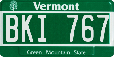 VT license plate BKI767